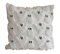 Halloween Pillow Covers, Ghost Halloween Decoration, Soft Plush Material, Invisible Zipper Case, Couch Sofa Bed Accessories for Living Room, Kitchen, Bedroom, Seasonal Ornaments, 17.72x17.72 inches