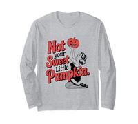 Halloween Pinup Girl Non la Tua Dolce Piccola Zucca Maglia a Manica
