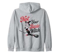 Halloween Pinup Girl Non la Tua Strega di Base Felpa con Cappuccio