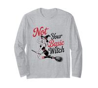 Halloween Pinup Girl Non la Tua Strega di Base Maglia a Manica