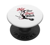 Halloween Pinup Girl non la tua strega di base PopSockets PopGrip Adesivo