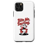 Halloween Pinup Ragazza Bite Me Darling Custodia per iPhone 11 Pro