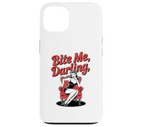 Halloween Pinup Ragazza Bite Me Darling Custodia per iPhone 13