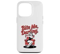 Halloween Pinup Ragazza Bite Me Darling Custodia per iPhone 13 Pro