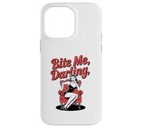 Halloween Pinup Ragazza Bite Me Darling Custodia per iPhone 14 Pro Max