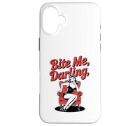 Halloween Pinup Ragazza Bite Me Darling Custodia per iPhone 16 Plus
