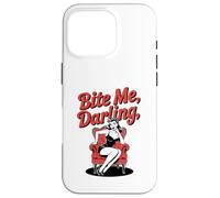 Halloween Pinup Ragazza Bite Me Darling Custodia per iPhone 16 Pro