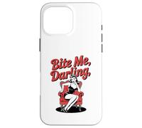 Halloween Pinup Ragazza Bite Me Darling Custodia per iPhone 16 Pro Max