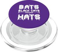 Halloween pipistrelli gatti neri streghe cappelli spettrali PopSockets PopGrip per MagSafe