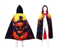 Halloween pipistrello mantello zucca strega lupo mannaro stampa mantello misterioso spettrale moda casual festa a tema Halloween costumi festa in maschera