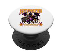 Halloween Pipistrello Stile Rap Notte Urbana Spaventosa PopSockets PopGrip Adesivo