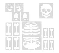Halloween Pittura Modello Set Manoscritto Relazione Modelli Su Legno Parete Festival Carta Decor Template
