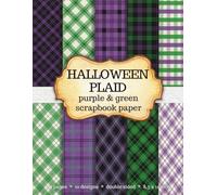 Halloween Plaid Patterns Purple & Green Scrapbook Paper Part 2.: Autumn Spooky Pages for Junk Journals, Scrapbooking, Collages and Mixed Media Crafts - Created by Artist