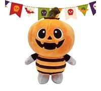 Halloween Plush Pumpkin Doll - PP Cotton Short Plush 26x18x11cm | Spooky Stuffed Toy Pillow With Jack Face | Festive Holiday Decor For Party Haunted House Collection