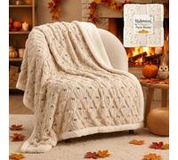 Halloween Plush Throw Blanket Soft 3D Ghost Faux Fur Throw for Couch Bed | Non-Shedding Flannel Fleece Microfiber Throw All Season Cozy Decor for Holiday Home Decor Gift(bianca,27.6x39.4in)