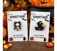 Halloween Pocket Hug Ghost Gift Cute Ghost Hug Pocket con biglietto | Un toccante gettone abbraccio fantasma tascabile con una carta personalizzabile per regali.