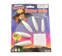 Halloween Press on Nails, Spooky Fake Nail Set, Long Reusable Design, Easy Adhesive Application, 10 Piece Gothic Fingertips for Masquerade, Stage Performance, Holiday Dress Up, Vampire Role Play