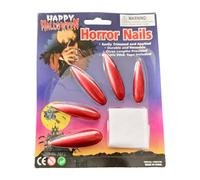 Halloween Press on Nails, Spooky Gothic Set, 2,06 x 0,62 in Long Fake Fingertips, Autentico Adhesive Design, Stylish Finish for Party Masquerade Role Play Stage Dress-Up