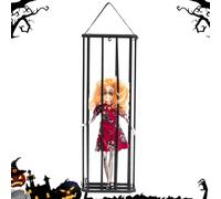 Halloween Prisoner Cage Ghost, Ornamenti Ghost Prisoner Cage Ghost | Ornamento spaventoso di prigionieri fantasma illuminato, oggetti di scena scherzo atmosfera festiva arredamento stagionale per bar