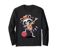 Halloween Procione Dabbing Giocatore di Dodgeball Maglia a Manica