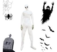 Halloween Prop - Life Size Dimensioni spettrate decorazioni per il manichino per case infestate da cortile per le stanze del palcoscenico con braccia pieghevoli e dettagli realistici per even