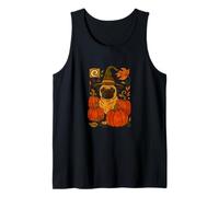 Halloween Pug Witch con zucche Autunno Amanti dei Cani Canotta