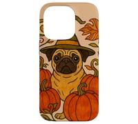 Halloween Pug Witch con zucche Autunno amanti dei cani Custodia per iPhone 14 Pro
