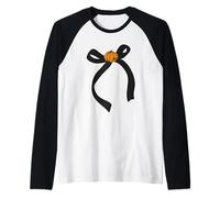 Halloween Pumpkin Bow Maglia con Maniche Raglan