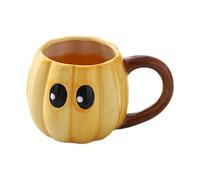 Halloween Pumpkin Coffee Mugs - Fall Coffee Face Mug | Heat-Resistant Cute Pumpkin Cup with Big Eyes | Thanksgiving Travel Mug for Kitchen Camping Outdoor Picnic Party Road Trip Gift