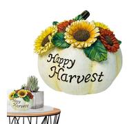 Halloween Pumpkin Decor, Harvest Decorations for Desktop, Resin Colorful Home Ornaments, Cute Party Favors for Collection, Souvenirs to Enhance Your Festive Atmosphere, 15x15x17cm/14x14x20.5cm