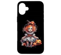 Halloween Pumpkin Doll Cute Spooky Witch Custodia per iPhone 16 Plus