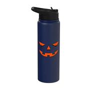 Halloween Pumpkin Face Jack-O-Lantern Stainless Steel Insulated Water Bottle