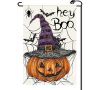 Halloween Pumpkin Hey Boo Bandiera da giardino verticale double face divertente vacanza piccole bandiere fattoria esterna Decoratio