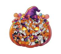 Halloween Pumpkin Jigsaw Puzzle | Wooden Puzzle | Framed Fall Decor
