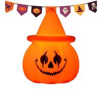 Halloween Pumpkin Lantern - LED Light-Up Jack-OLantern | Electronic Candle , Party Props, Indoor Outdoor Halloween Decoration, Fall Festival & Haunted House Ornament