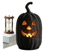 Halloween Pumpkin Lantern With Candle Resin Fall Decoration, Table Setting,