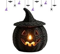 Halloween Pumpkin Lantern With Candle Resin Fall Decoration, Table Setting,