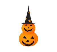 Halloween Pumpkin Light, Battery Operated Night Lamp with Top Hat, 13.58x1.77x17.64 Inches Decoration, 8 Lighting Modes, Thanksgiving and Fall Decor for Bedroom, Yard, Indoor Parties