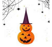 Halloween Pumpkin Light Decor, Battery-Operated Led Night Lamp with Top Hat, Festive Fall Decoration Accent 8 Modes, Seasonal Lighting Piece for Bedroom Yard Indoor Thanksgiving Party Setup