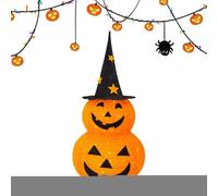 Halloween Pumpkin Light, LED Pumpkin Night Lamp with Top Hat, Battery-Operated, 13,58 x 1,77 x 17,64 pollici 8 modalità di illuminazione Spooky Glow, Fall Thanksgiving Decor for Bedroom, Yard, Porch