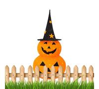Halloween Pumpkin Light, LED Thanksgiving Pumpkin with Black Top Hat, 8-Mode Light-Up Design and Festive Holiday Decor Prop for Bedroom, Indoor Party, Bedside, Porch, Patio, 13.58x1.77x17.64 inches