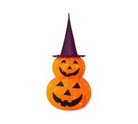 Halloween Pumpkin Light, LED Thanksgiving Pumpkin with Black Top Hat, 8-Mode Light-Up Design and Festive Holiday Decor Prop for Bedroom, Indoor Party, Bedside, Porch, Patio, 13.58x1.77x17.64 inches
