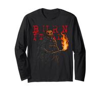 Halloween Pumpkin Ops Burn It all Zucca Militare Maglia a Manica