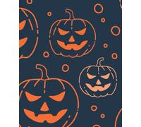 Halloween Pumpkin Party By MOHD57-Premium Lined Notebook - 7.5 x 9.251 Inches, 100 Pages - Writing Journal for School, Office, or Personal: ... and Professionals - Perfect for Journaling