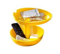 Halloween Pumpkin Snack Bowl, Treat Organizer, Double-Layer Container, Detachable Design, Built-In Phone Holder, Eye-Catching Decor, Space Saving, Perfect for Party, Shelf, Bedroom, 19.8x17x16.2cm