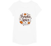 Halloween Pumpkin Spice & Everything Nice da Donna Maglietta, Ragazze, Bianco, L