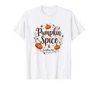 Halloween Pumpkin Spice & Everything Nice da Donna Maglietta, Uomo, Bianco, S