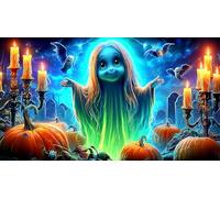 Halloween-pumpkin-spirits Puzzle 1000 pezzi Carta riciclata Estremamente difficile Gioco educativo relax per adulti 38x52cm/1000pcs