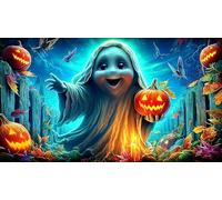 Halloween-pumpkin-spirits Puzzle impossibili 1000 Pezzi Decorazione per la casa. Giochi di Rilassamento e Intelletto per adulti e ragazzi da 14 anni 75x50cm/1000pcs