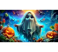 Halloween-pumpkin-spirits Puzzle Impossible 1000 Pezzi Decorazione per la casa. Giochi di Rilassamento e Intelletto per adulti e ragazzi da 14 anni 75x50cm/1000pcs